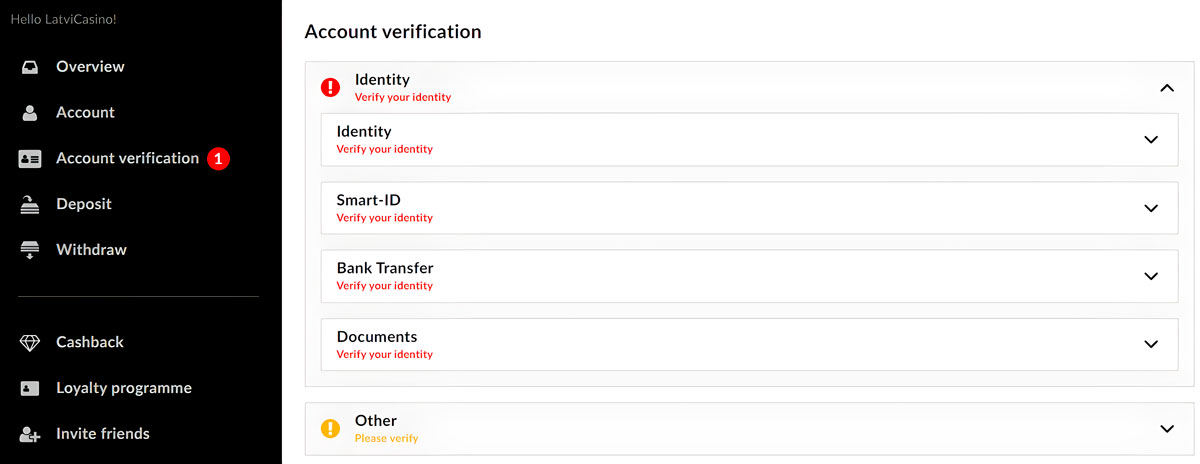 Verificación de cuentas