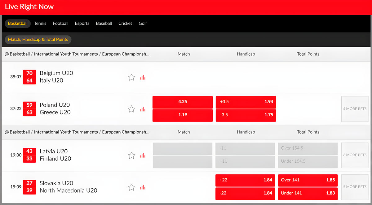 Scommesse live